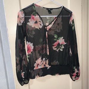Sheer flowy blouse